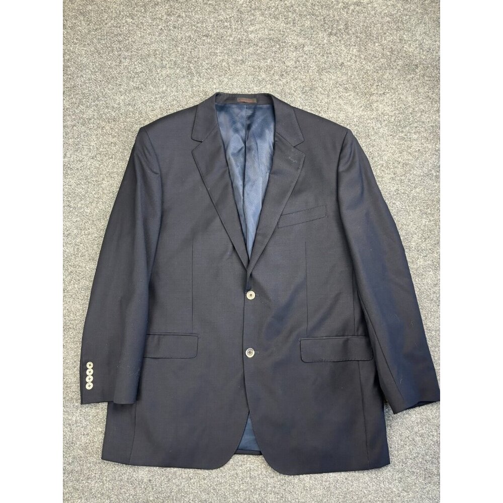Byron Blazer Men 56 Blue Wool Floating Chestpiece Balmoral Super 150